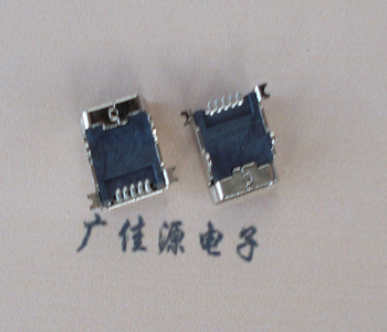 虎门镇 MINI USB 5PF 90°SMT前插后贴电源接口