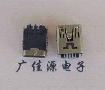 虎门镇MINI USB前两脚插座 90度卧式 端子DIP针脚定义