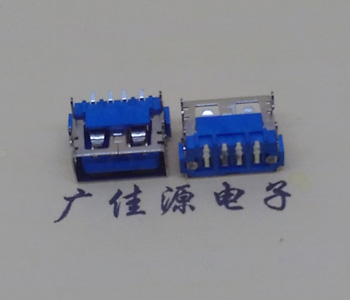 虎门镇AF短体10.0接口 蓝色胶芯 直边4pin端子SMT