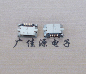 虎门镇Micro USB平口全贴板 鱼叉脚5.0长带定位柱加焊盘