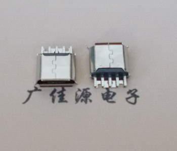 虎门镇Micro USB母座 防水接口焊线夹板式悬空翻边
