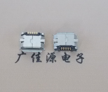 虎门镇MICRO USB 5Pin母座 贴板封装接口 卷边镀雾锡