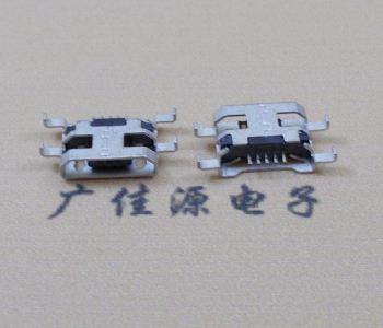 虎门镇MICRO USB 5PIN接口 沉板1.6MM 四脚插板无导位