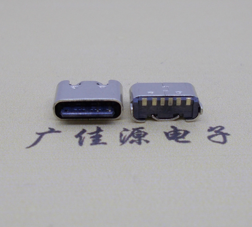 虎门镇Type-C6p母座接口短体立贴5.0mm