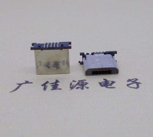 虎门镇MICRO USB 5P公头短体5.6mm立贴带柱无卡勾