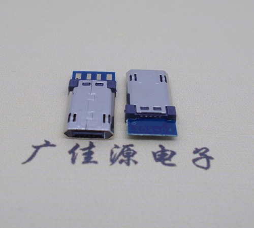 虎门镇迈克micro usb 正反插公头带PCB板四个焊点