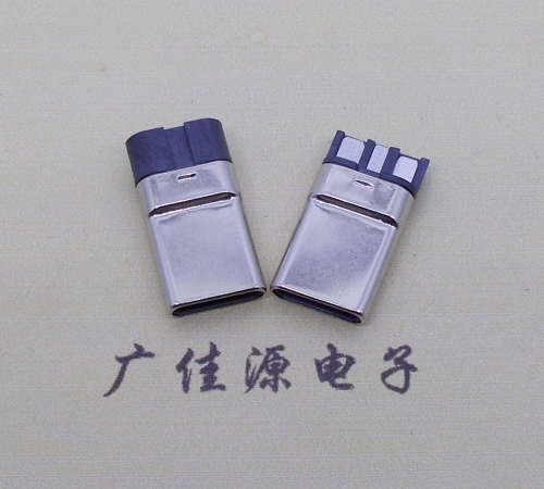 虎门镇焊线式 type c11p拉伸公头连接器总体长15.9mm