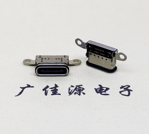 虎门镇USB 3.1C口.TYPE-C16P防水双排贴插座带螺丝孔