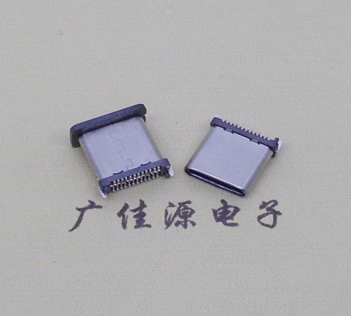 虎门镇USB TYPE-C接口短体24P公头立式贴板高度H=8.0mm 高速数据传输快充电款